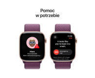 APPLE Watch 10 GPS 42mm koperta z aluminium (różowe złoto) + opaska sportowa (dojrzała śliwka) - 1278123 - zdjęcie 6